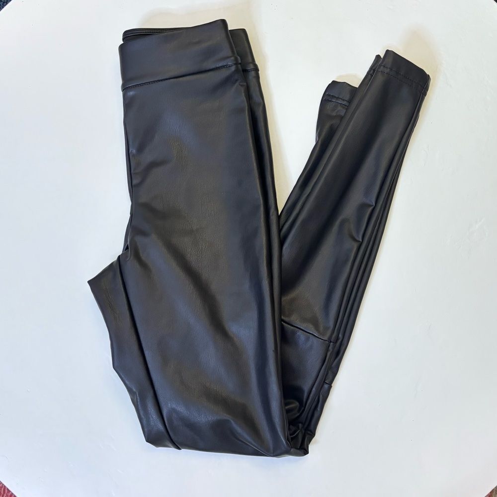 a new day Black Faux Leather Pants